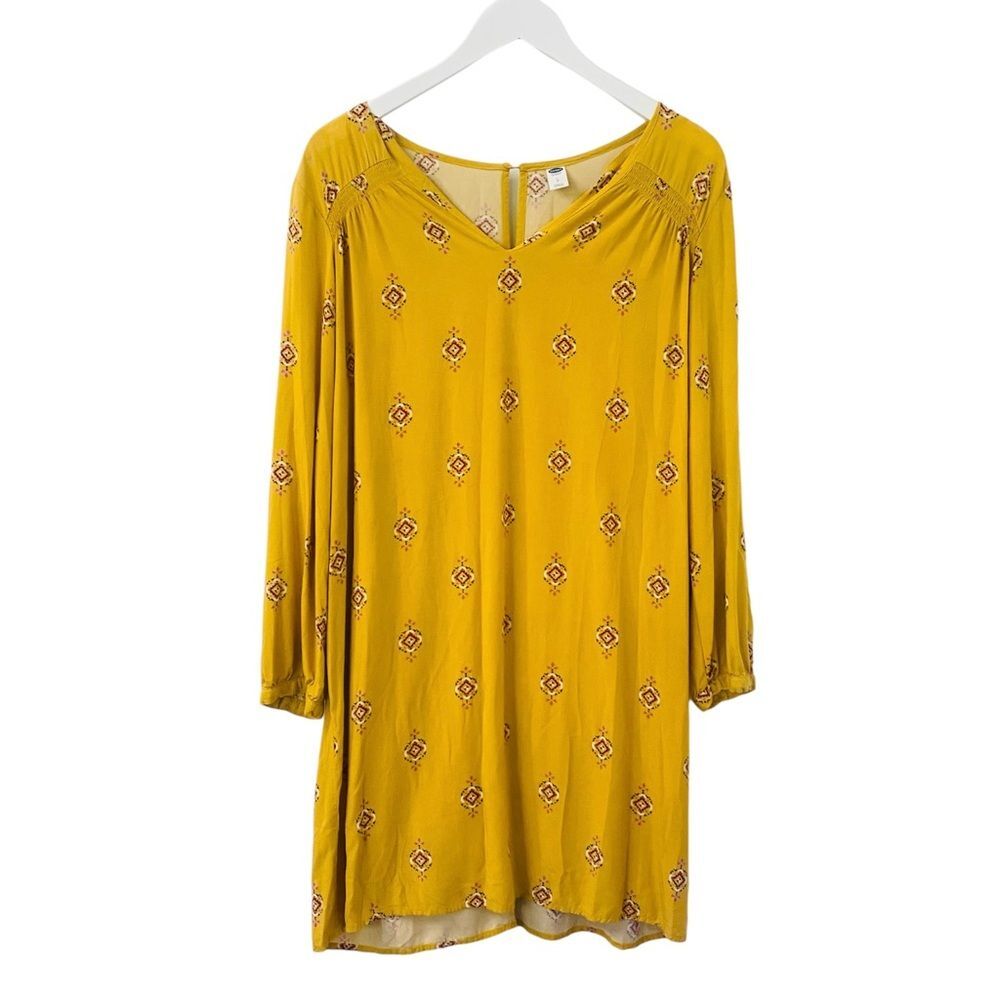 Old Navy Large Yellow Long Sleeve Dress